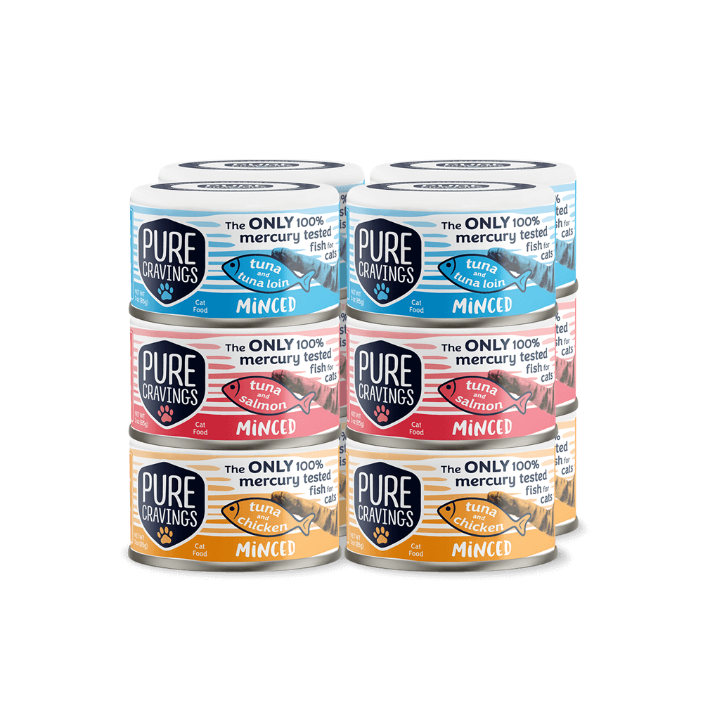 Pure Cravings Minced Tuna Variety Pack Canned Cat Food Variety Pack.