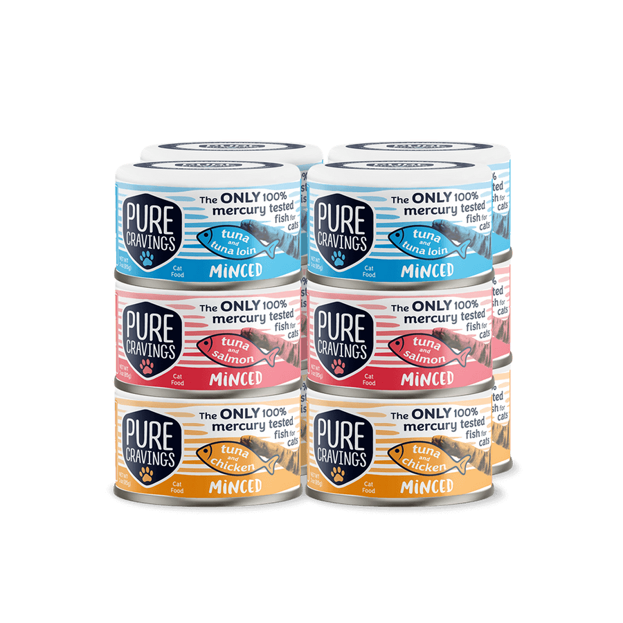 Pure Cravings Minced Tuna Variety Pack Canned Cat Food Variety Pack.