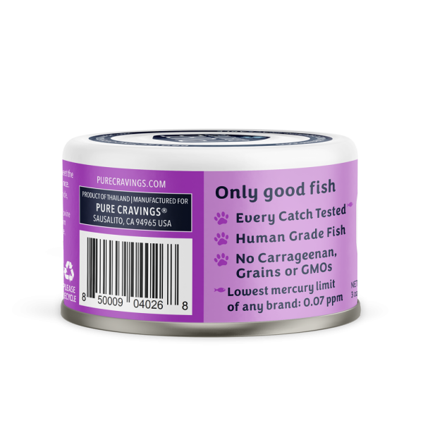 Pure Cravings Sardine Flakes in Tuna Consomme Canned Cat Food UPC.