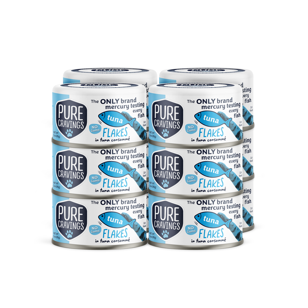 Pure Cravings Tuna Flakes in Tuna Consomme Canned Cat Food 12 Pack.