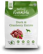 Purevita Duck & Cranberry Dry Dog Food front of bag.