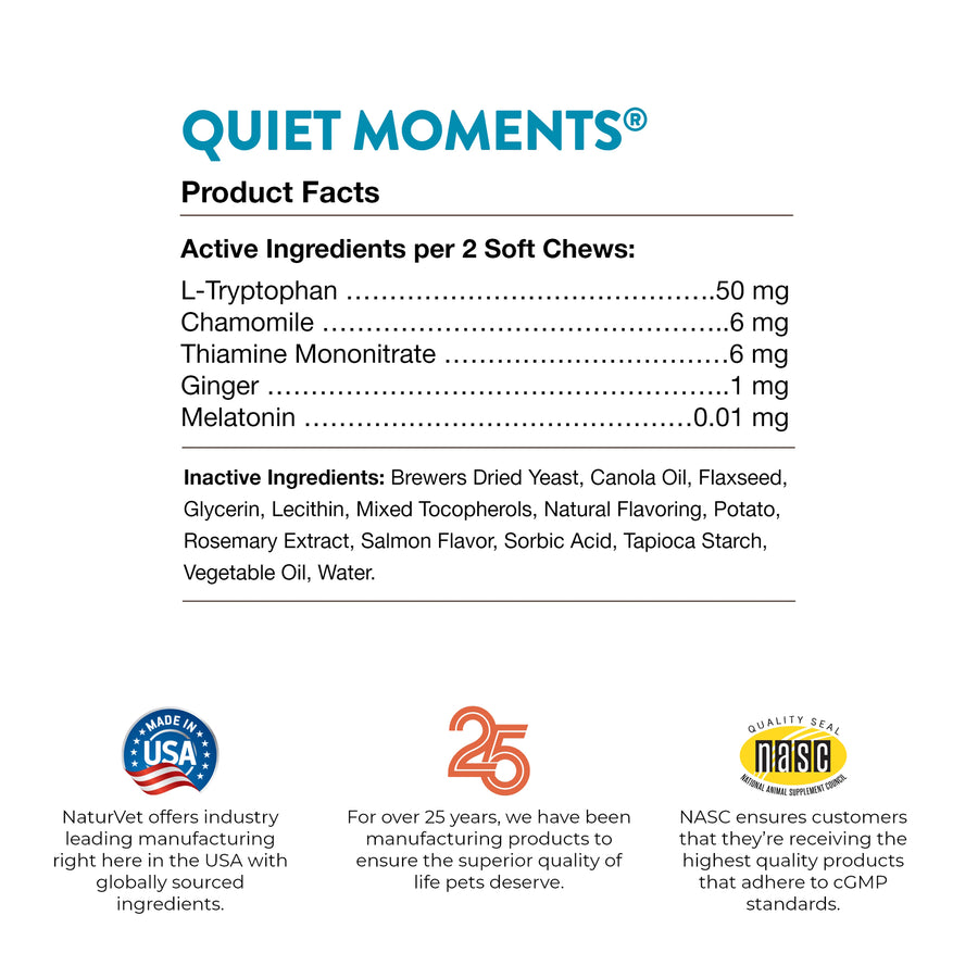 Naturvet Quiet Moments Calming Cat Soft Chew