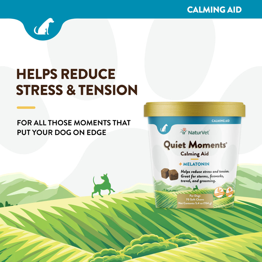 NaturVet Quiet Moments Calming Aid Soft Chews for Dogs