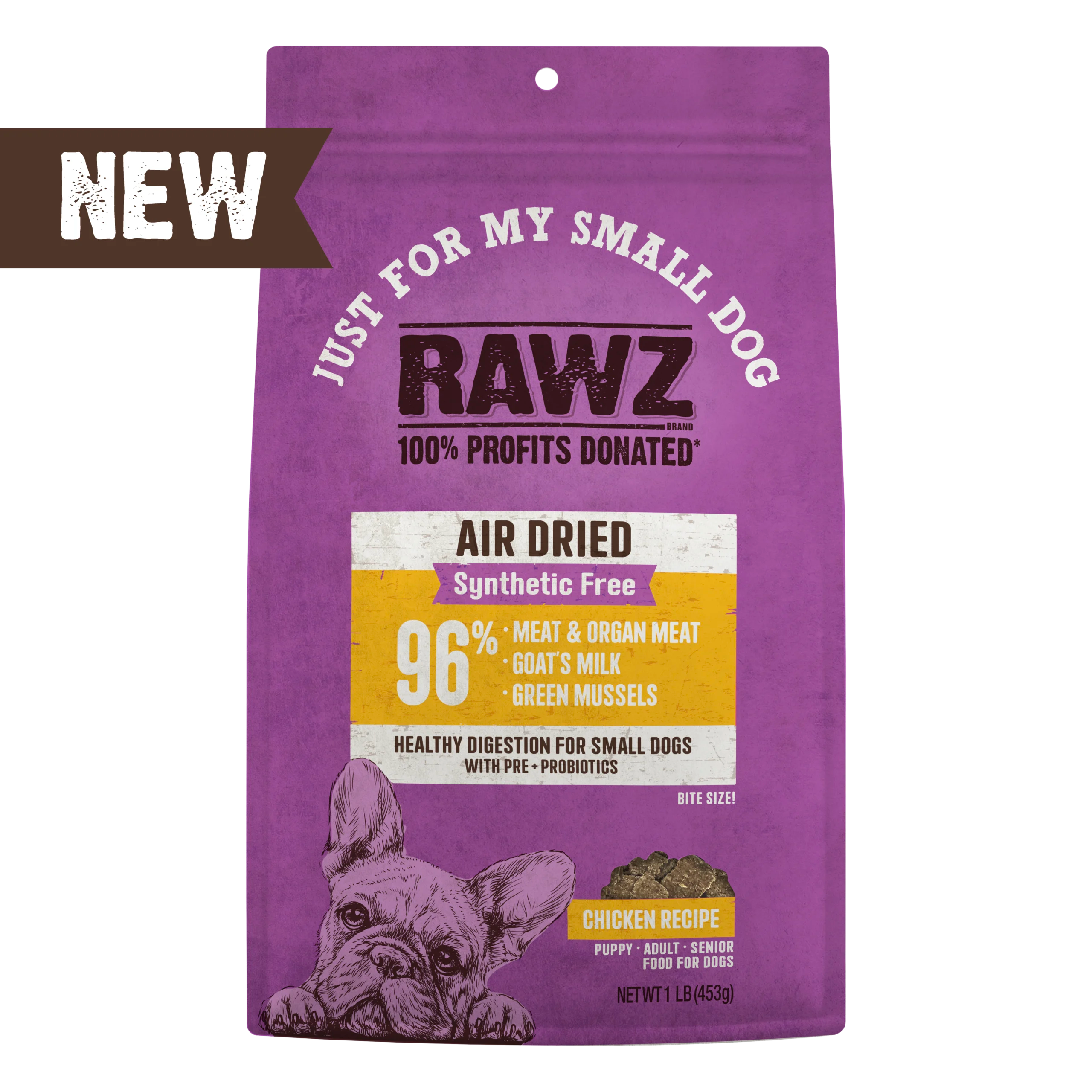 RAWZ Air Dried Just For My Small Dog Chicken Recipe Dog Food & Topper