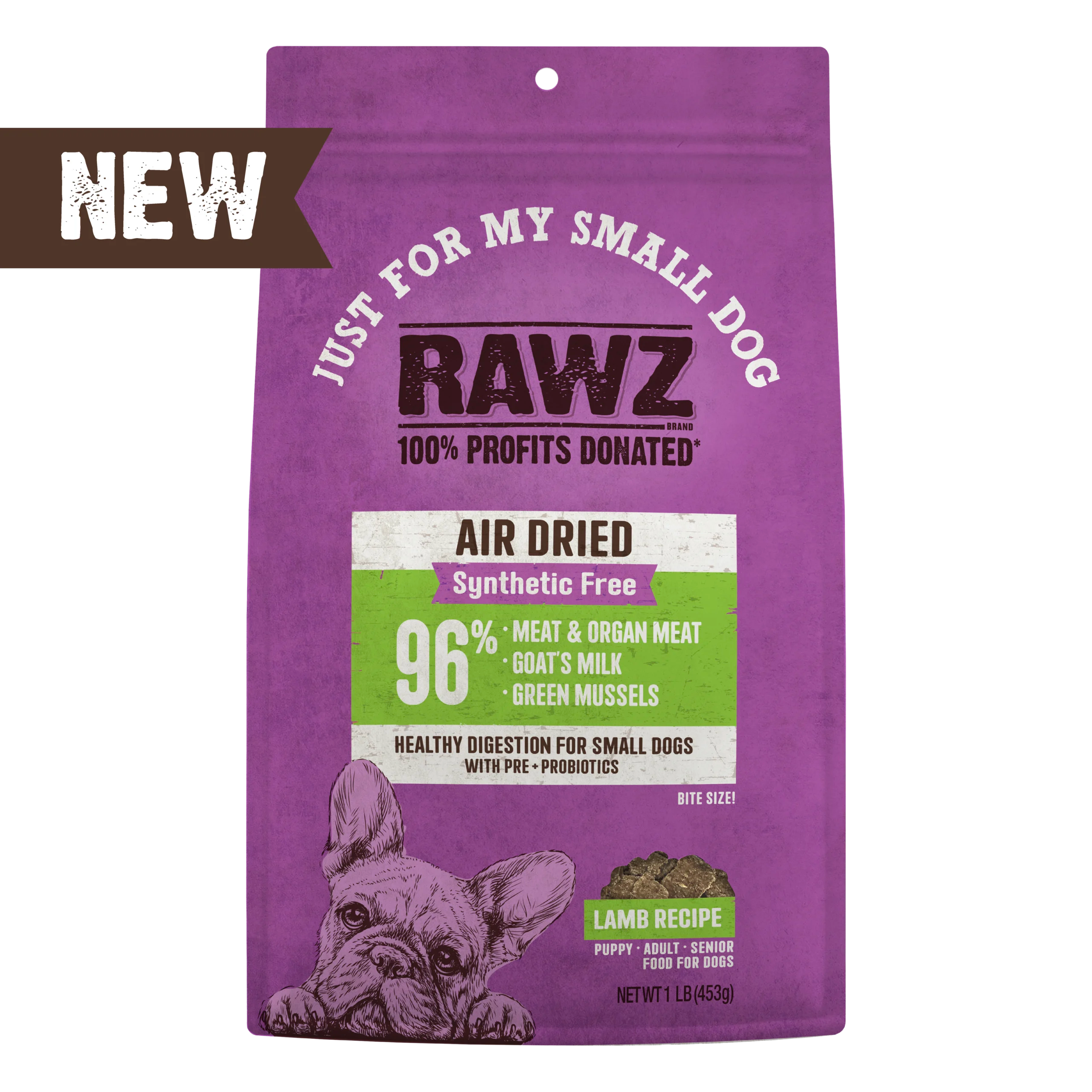 RAWZ Air Dried Just For My Small Dog Lamb Recipe Dog Food & Topper