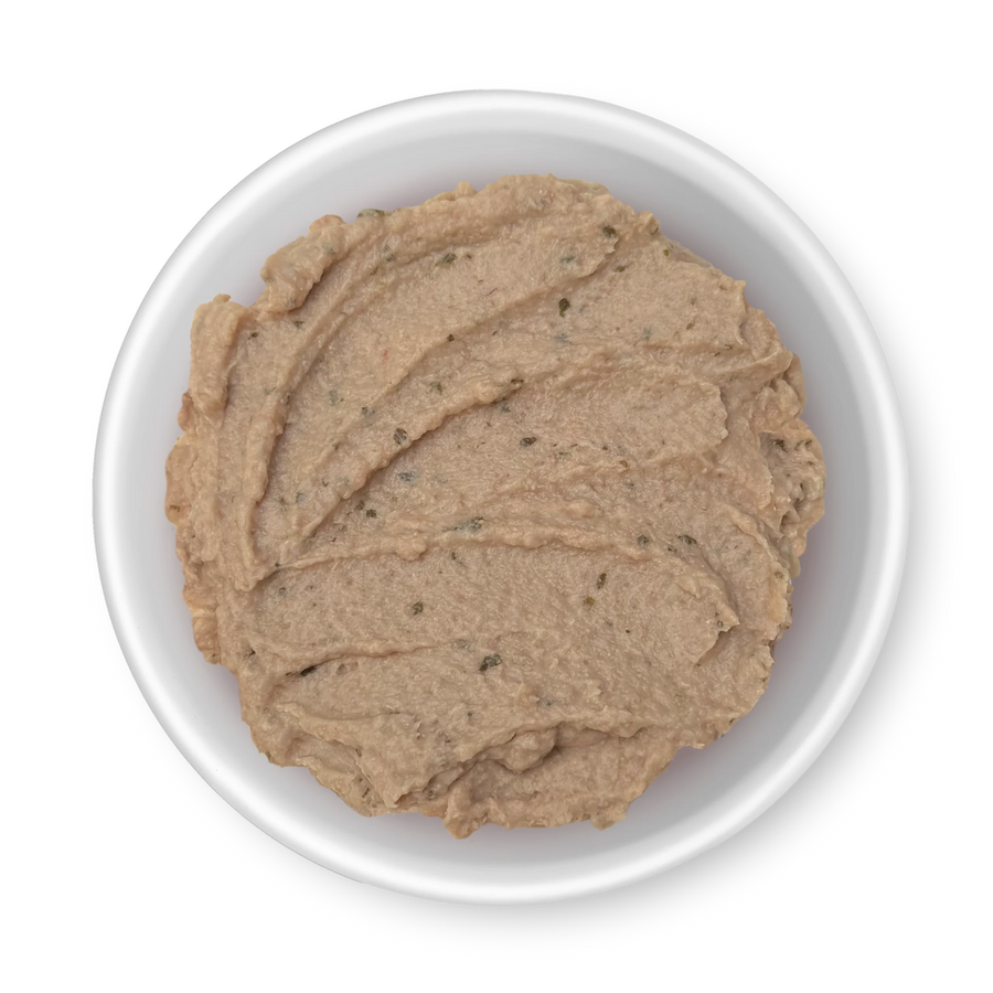 Rawz Chicken & Chicken Liver Recipe Hydrating Puree for Cats in white bowl