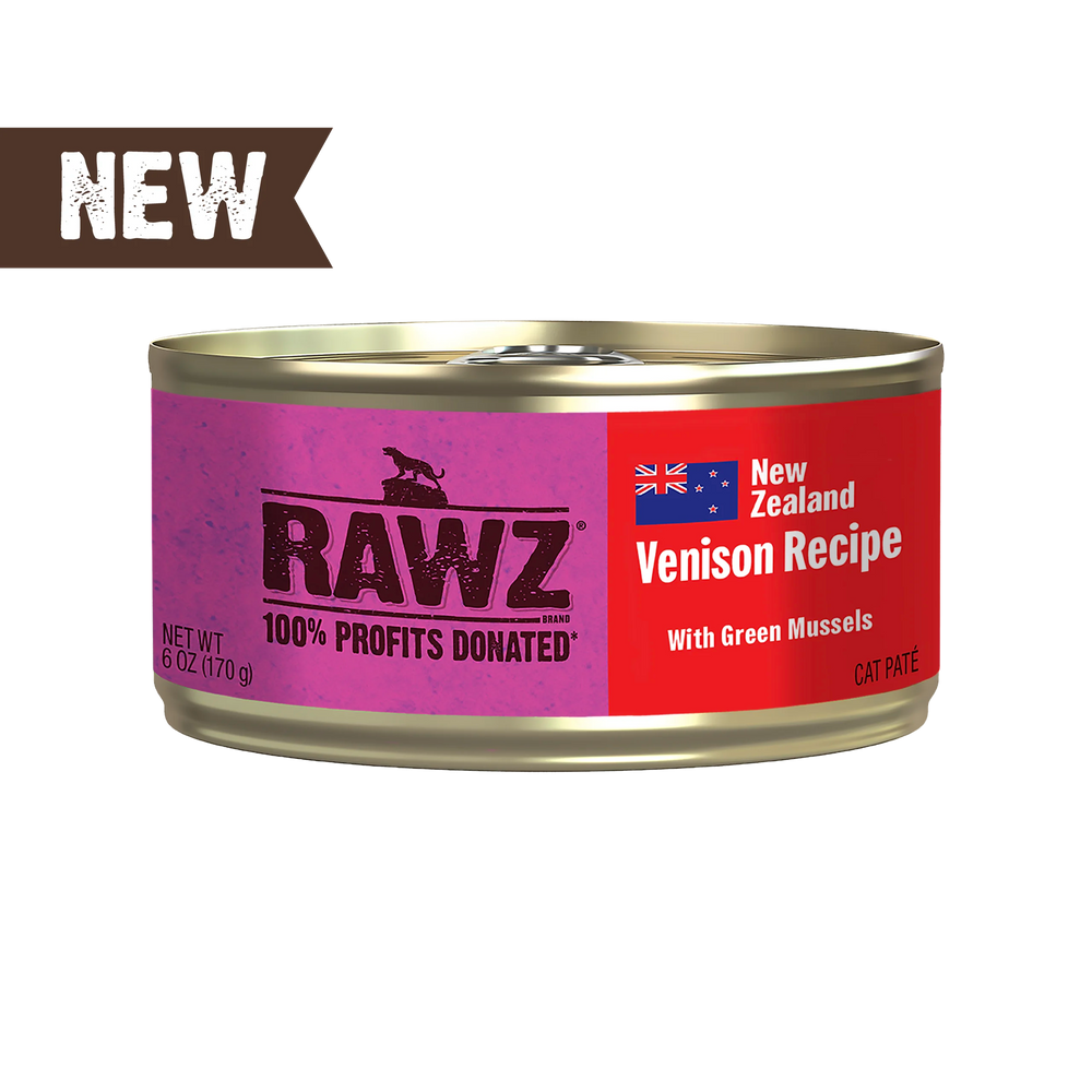 CAN OF RAWZ NEW ZEALAND VENISON RECIPE CAT PATE 