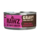 Front can of RAWZ Gravy From Bone Broth Salmon, Beef & Coconut Oil Canned Cat Food 5.5oz