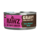 Front can of RAWZ Gravy From Bone Broth Tuna & Mackerel Canned Cat Food 5.5oz