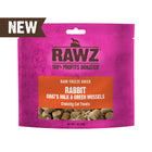RAWZ Rabbit & Goat's Milk Freeze Dried Cat Treats front of bag.