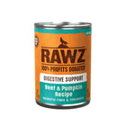 RAWZ Solutions Digestive Support Beef & Pumpkin Canned Dog Food front of can.