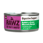 RAWZ Solutions Digestive Support Rabbit & Green Mussels Canned Cat Food 5.5oz, Front can