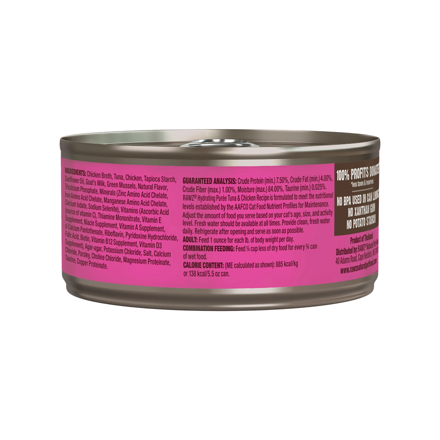 RAWZ Hydrating Puree Tuna & Chicken Recipe With Goat's Milk Puree Canned Cat Food