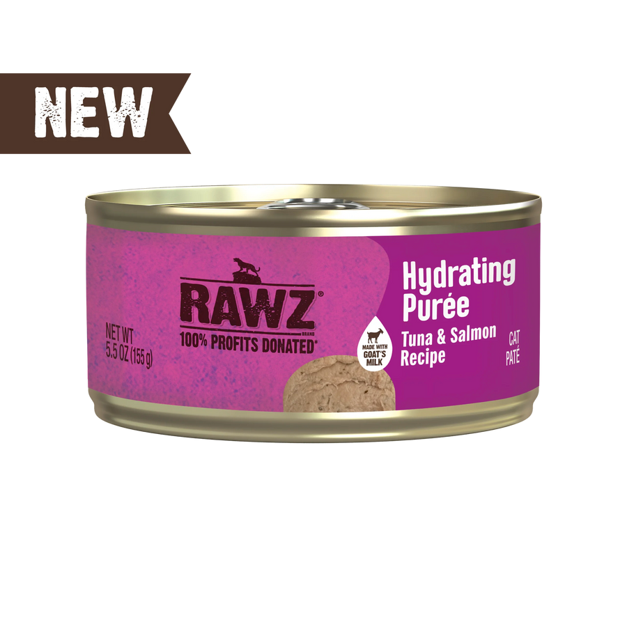 RAWZ Hydrating Puree Tuna & Salmon Recipe With Goat's Milk Puree Canned Cat Food