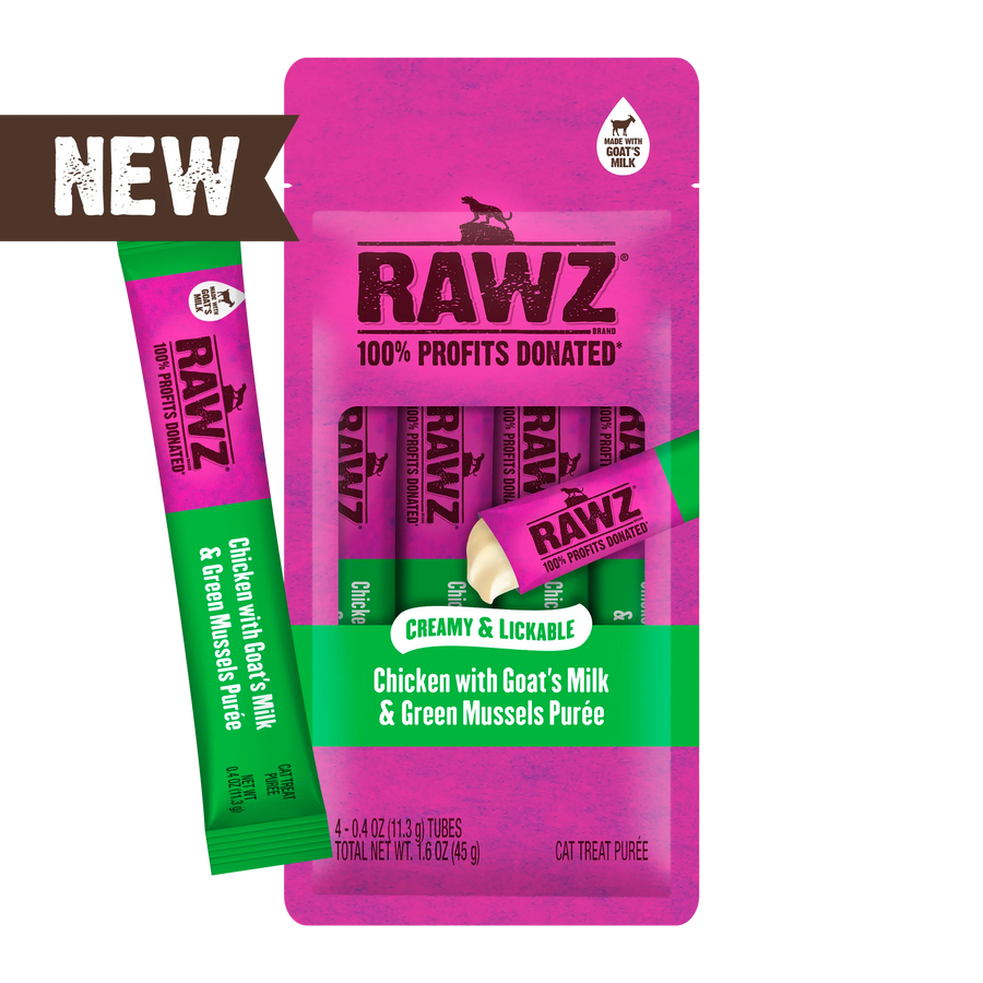 Rawz Chicken with Goat's Milk & Green Mussels Lickable Topper/Treat for Cats