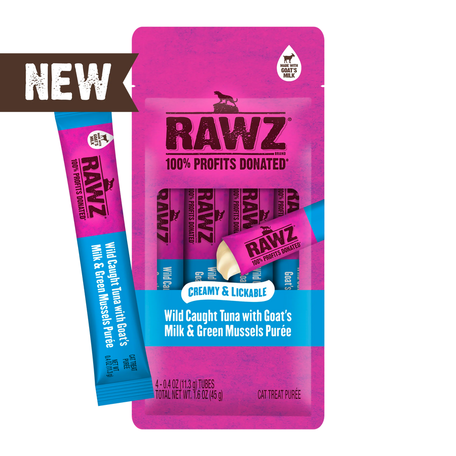 Rawz Wild Caught Tuna with Goat's Milk & Green Mussels Lickable Topper/Treat for Cats