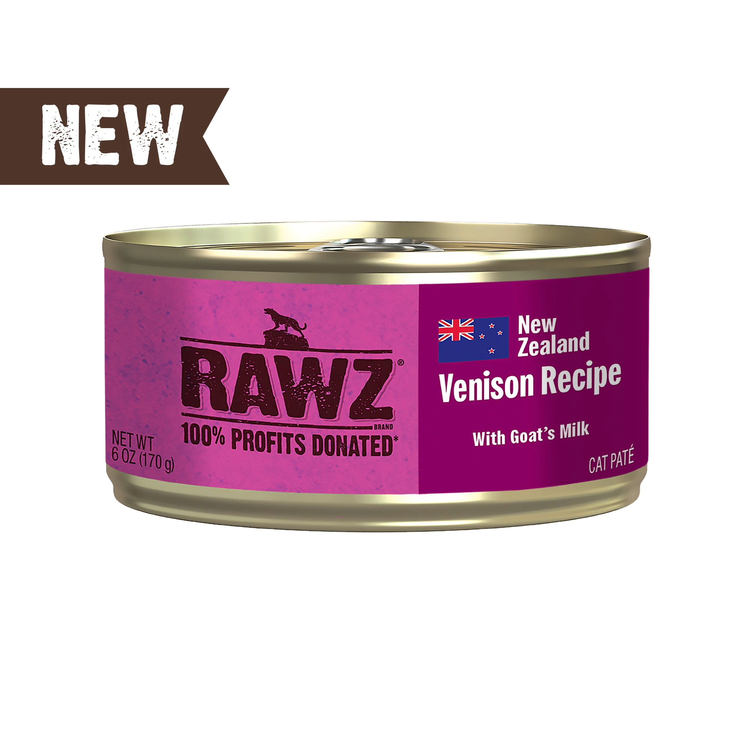 RAWZ 94% Venison with Goat's Milk Pate Canned Cat Food
