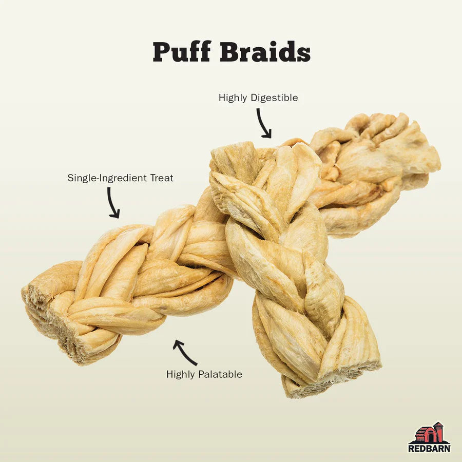 Redbarn Puff Braid Dog Treat