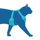 RC Pet Adventure Kitty Harness for Cat Splatter, side look when worn