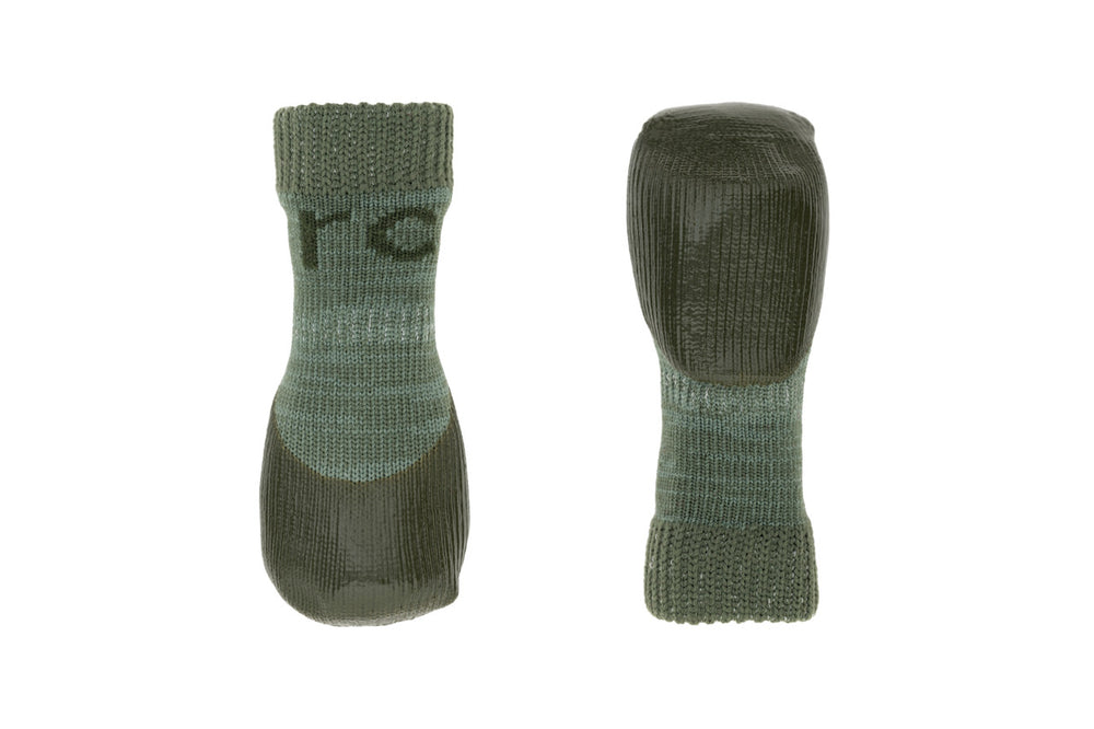 Pair of RC Pet Sporty PAWks Anti-Slip Olive Dog Socks