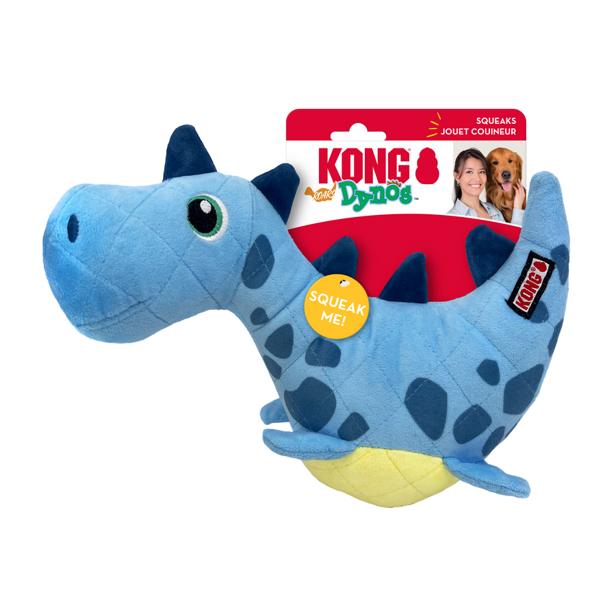 KONG Dynos Roars Blue Large Dog Toy