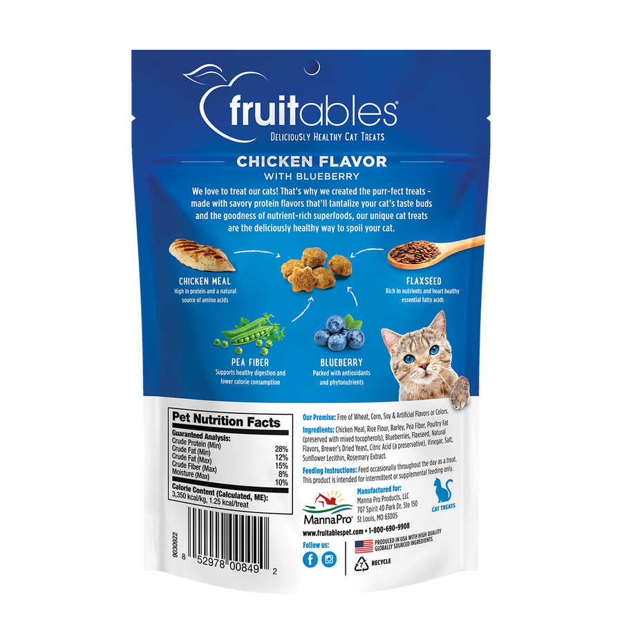 Fruitable Crunchy Chicken & Blueberry Cat Treats