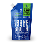 Front bag of Raw Dynamic Frozen Beef Bone Broth For Dogs 12 fl oz