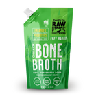 Front bag of Raw Dynamic Frozen Chicken Bone Broth For Dogs 12 fl oz