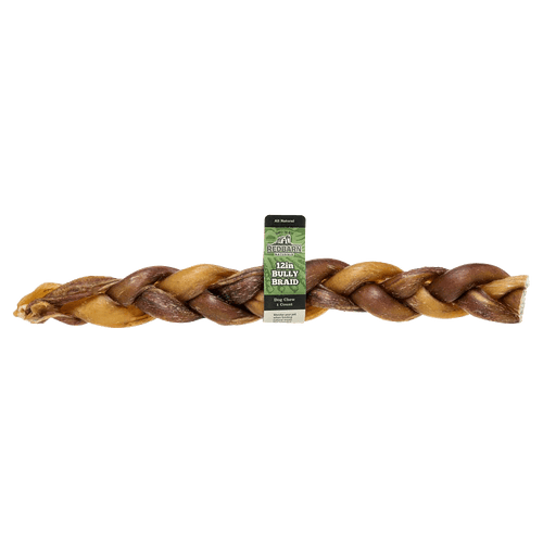 Redbarn Braided Bully Stick Dog Treat 12in Packed 