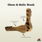 Redbarn Chew-A-Bulls Brush Dog Treats has fun ridges and grooves, no artificial colors or flavors and all-natural ingredient
