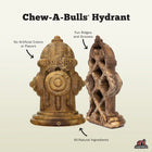 Redbarn Chew-A-Bulls Hydrant Dog Treats has fun ridges and grooves, no artificial colors or flavors and all-natural ingredient
