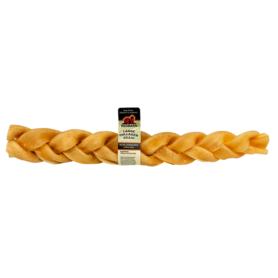 Redbarn Collagen Braid Dog Treat, Front Packaging