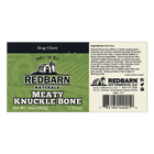 Packaging label of Redbarn Meaty Knuckle Bone Dog Treat 10oz