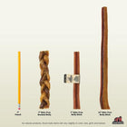 Comparison between Bully Sticks in sizes, color, girth and texture