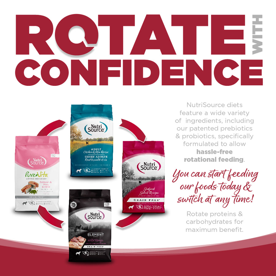 Rotate with confidence. You can start feeding our foods today & switch at any time.