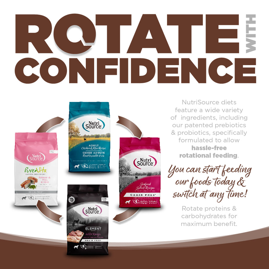 Rotate with confidence. You can start feeding our foods today & switch at any time.