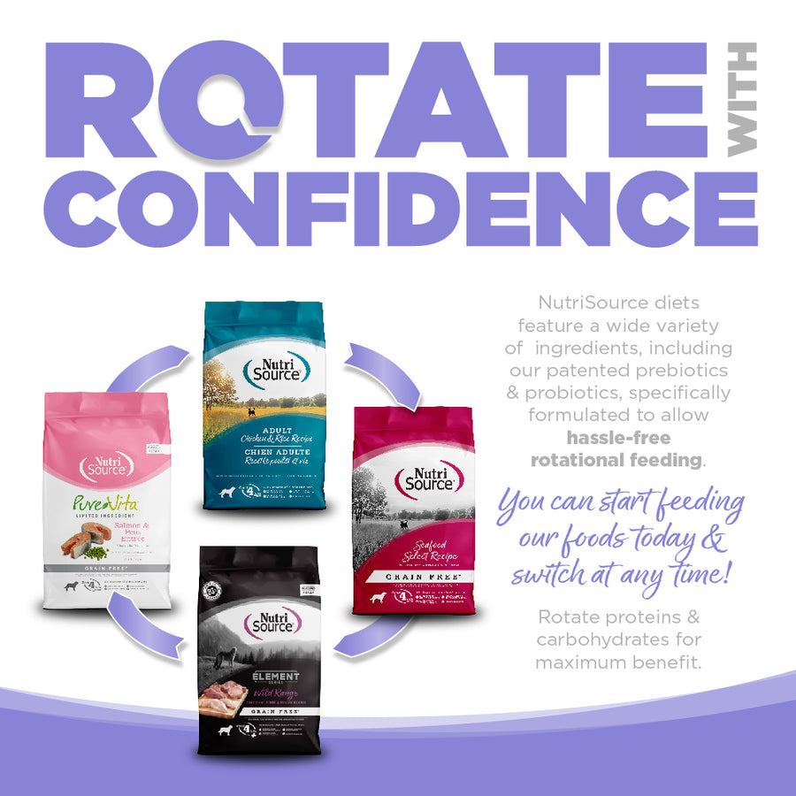 Rotate with confidence. You can start feeding our foods today & switch at any time.
