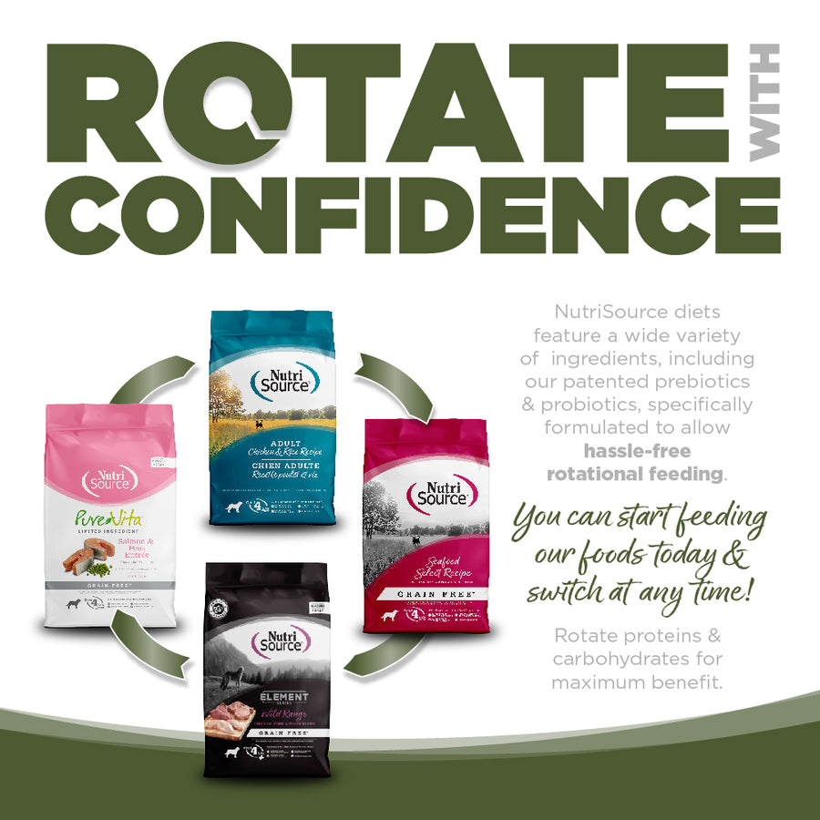Rotate with confidence. You can start feeding our foods today & switch at any time.