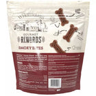 Back pouch of SPORTMiX Wholesomes Rewards Smoky Bites Dog Treats 3lbs