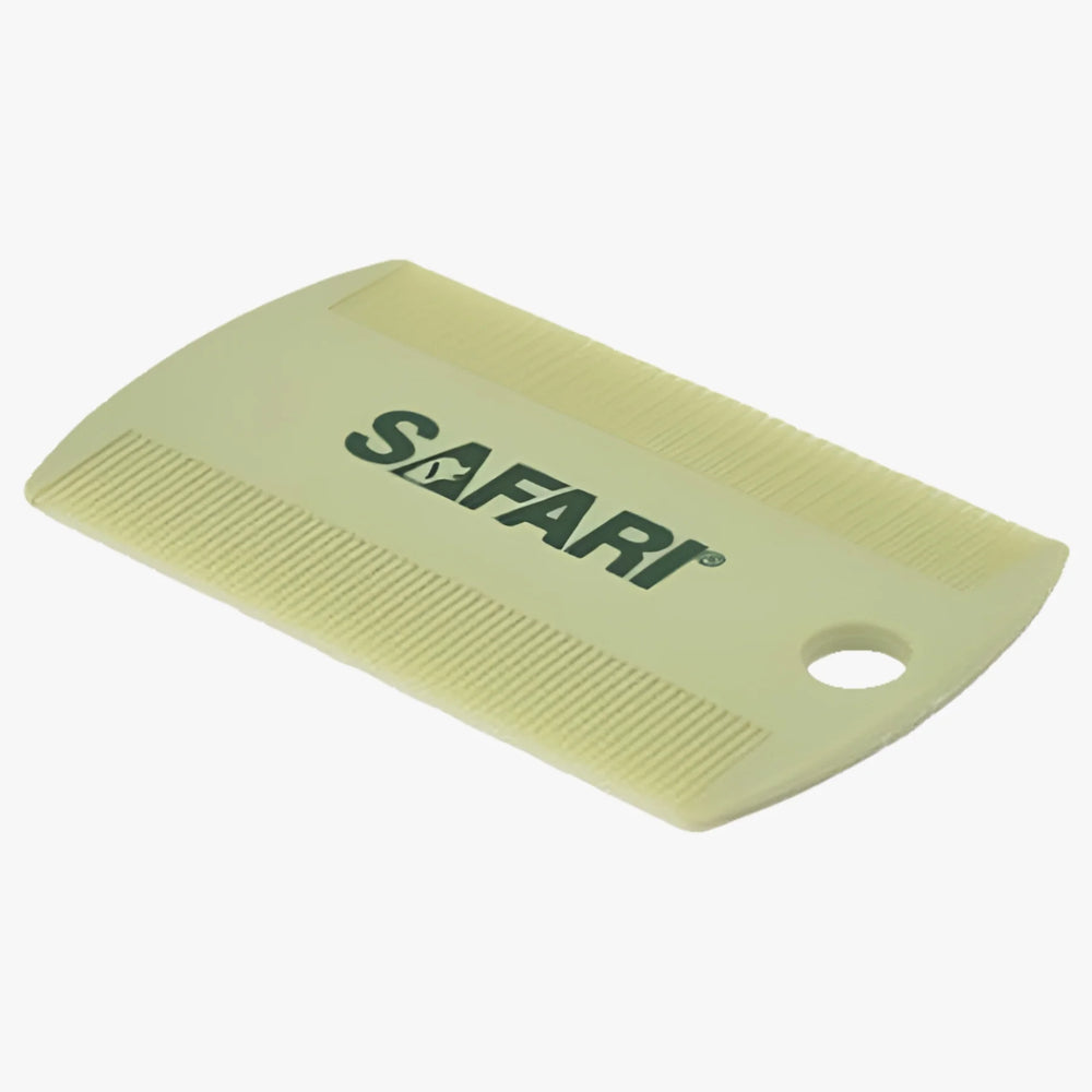 Top Side Angle of Safari Cat Flea Double Sided Comb 