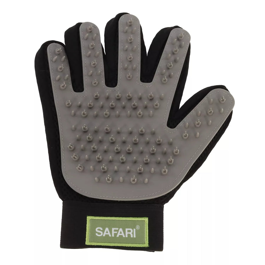Gray Safari Grooming Glove Dog Brush 