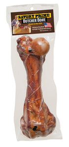 Savory Prime Ham Butcher Bone Dog Treat, Front Packaging sealed