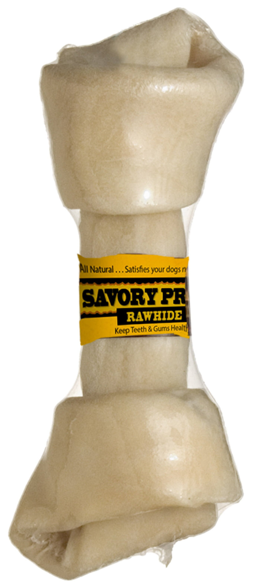 Savory Prime Supreme Knotted Bone Dog Treat, Front Packaging 
