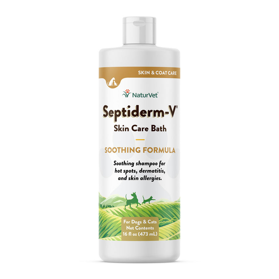 NaturVet SeptidermV Skin Care Bath for Dogs and Cats