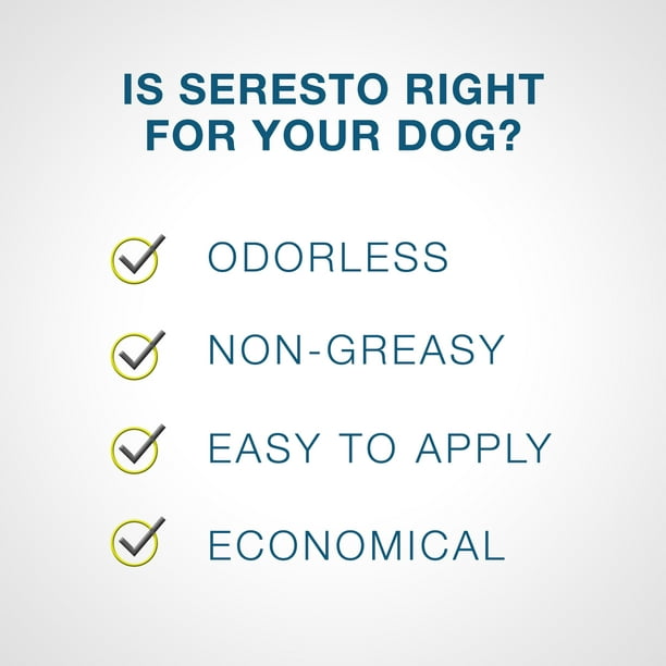 Seresto Flea and Tick Collar for Dogs, odorless, non-greasy, easy to apply, economical