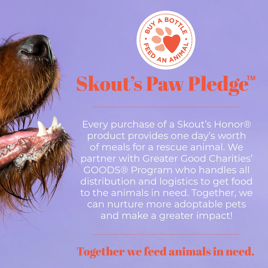 Paw Pledge when you buy a bottle of Skout's Honor Oral Care Advanced Dental Drops for Pets