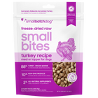 Small Batch Small Bites Freeze Dried Turkey Recipe Meal or Topper front of bag. 