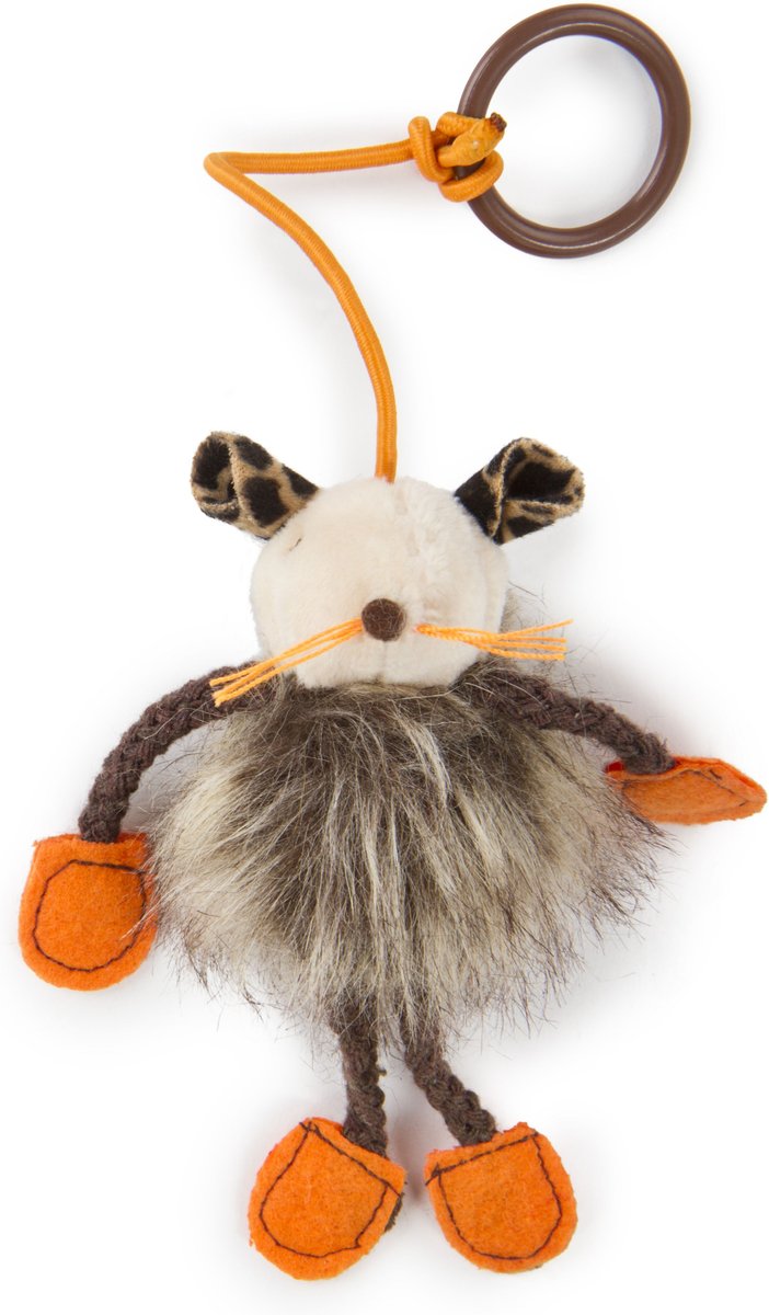 Orange accents on SmartyKat Bouncy Mouse Interactive Teaser Cat Toy