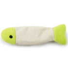 Green SmartyKat Fish Flop Plush Crinkle Catnip Toy 
