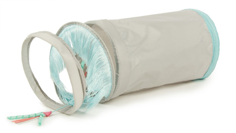 Side view of SmartyKat Fringe Frenzy Cat Activity Tunnel